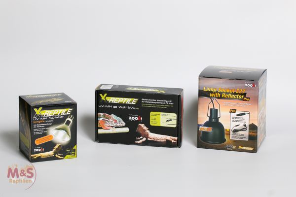 X-Reptile 50 Watt Set (Lampe + Vorschaltgerät + Lampenfassung PRO small )