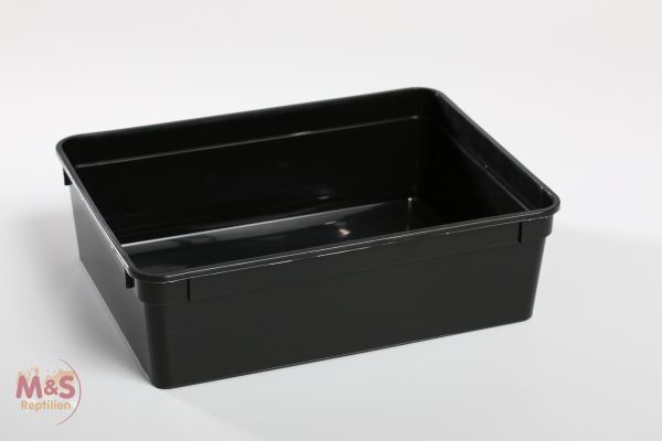 Kunststoffbox schwarz, groß (24x18x7,5 cm) OHNE Deckel