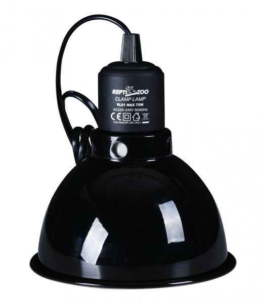 ReptiZoo -reflektierende- Lampenfassung (RL01B) E27, 14 cm Durchmesser, bis 75 Watt