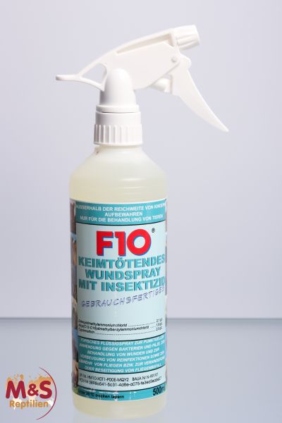 F10 keimtötende Wundspray mit Insektizid (Ready to use) 500ml in Zerstäuberflasche