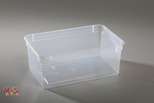 Kunststoffbox transparent, klein (18x12x7,5 cm) OHNE Deckel