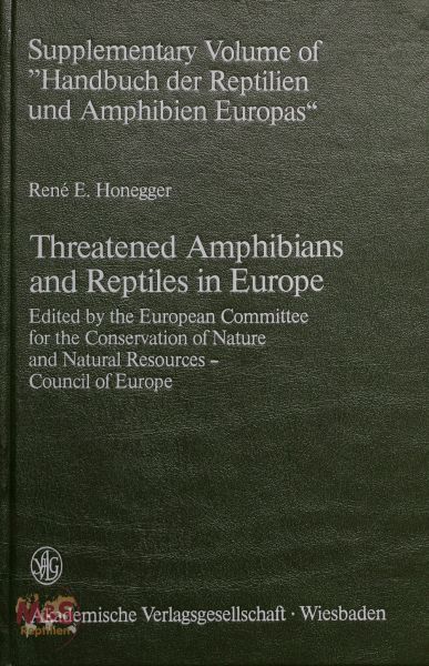 Restposten Einzeltitel : Threatened Amphibiens and Reptiles in Europe